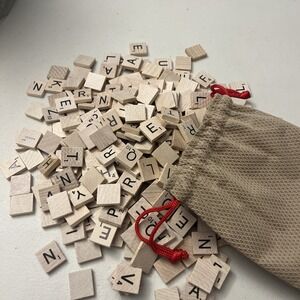 Scrabble Lot of 159 Letters Wood Scrabble Tiles for Crafts